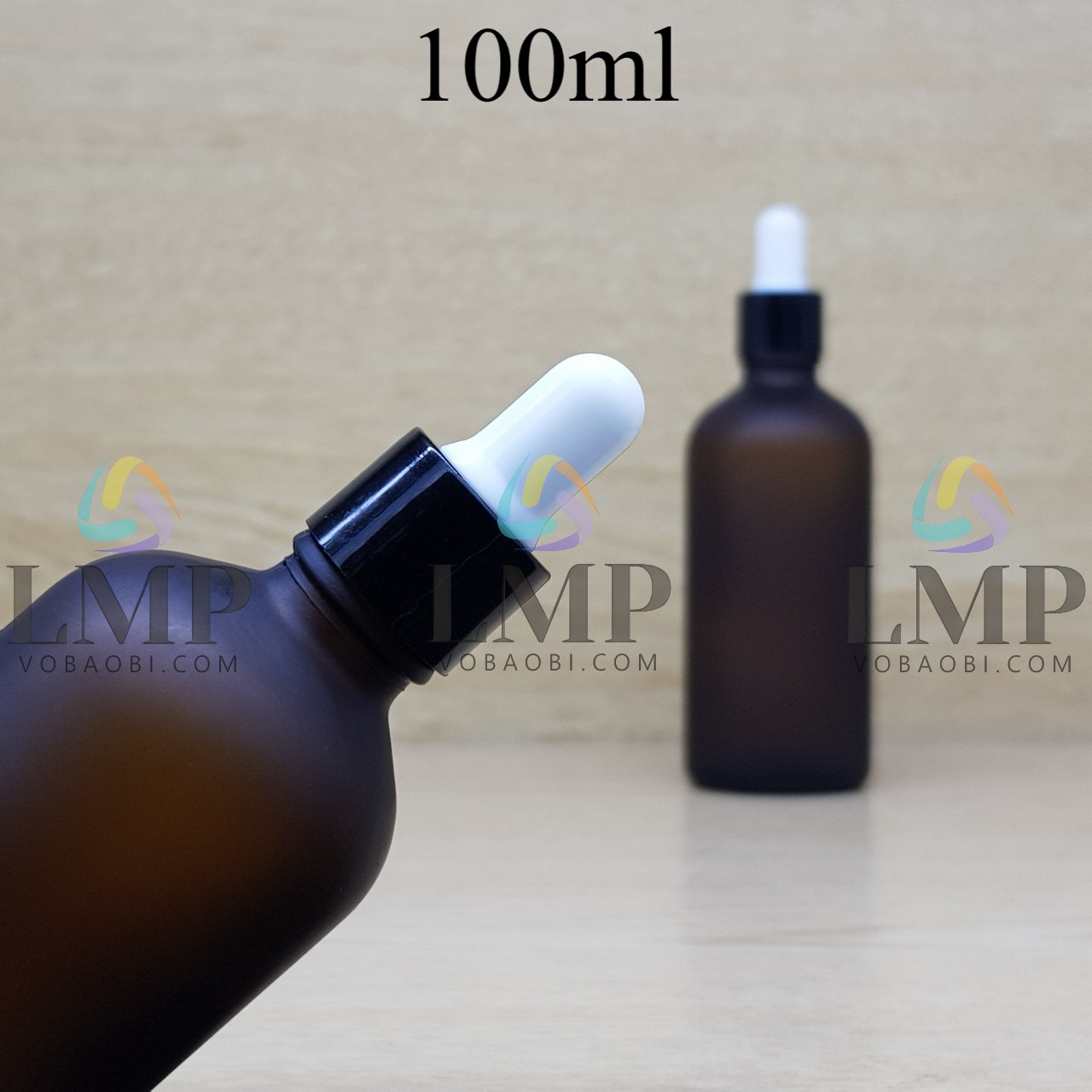 Chai tinh dầu phun mờ nắp bóp khoen nhựa trơn 100ml