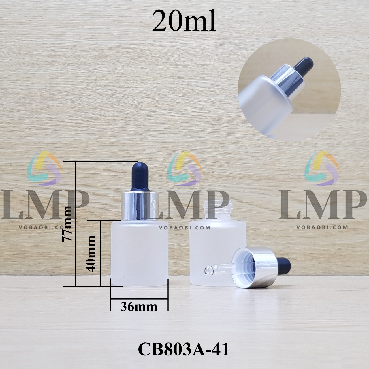 Chai thủy tinh nắp bóp khoen nhôm