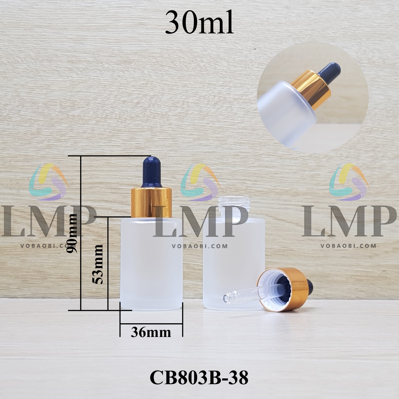 Chai thủy tinh nắp bóp khoen nhôm