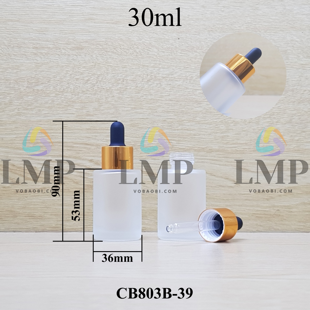 Chai thủy tinh nắp bóp khoen nhôm