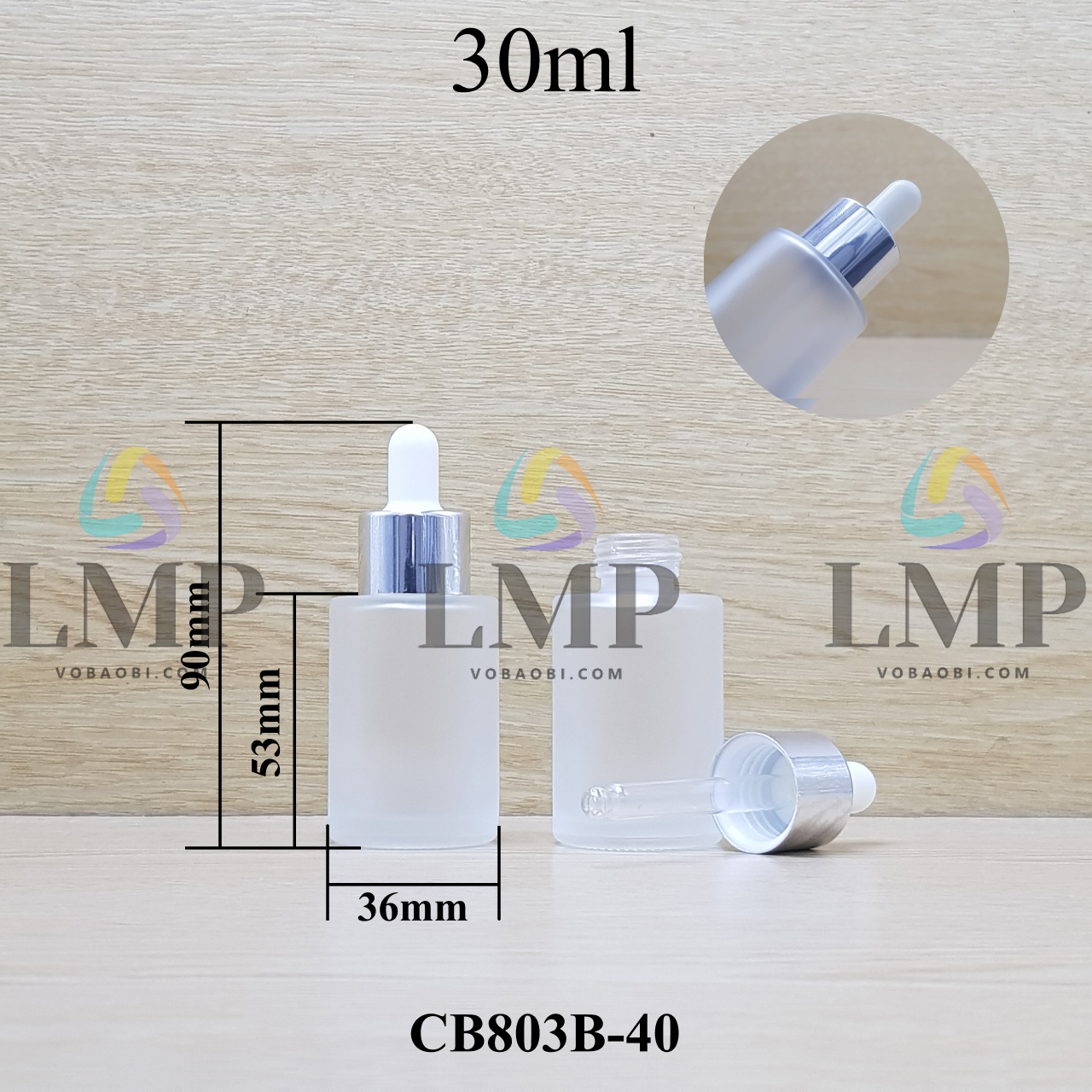 Chai thủy tinh nắp bóp khoen nhôm
