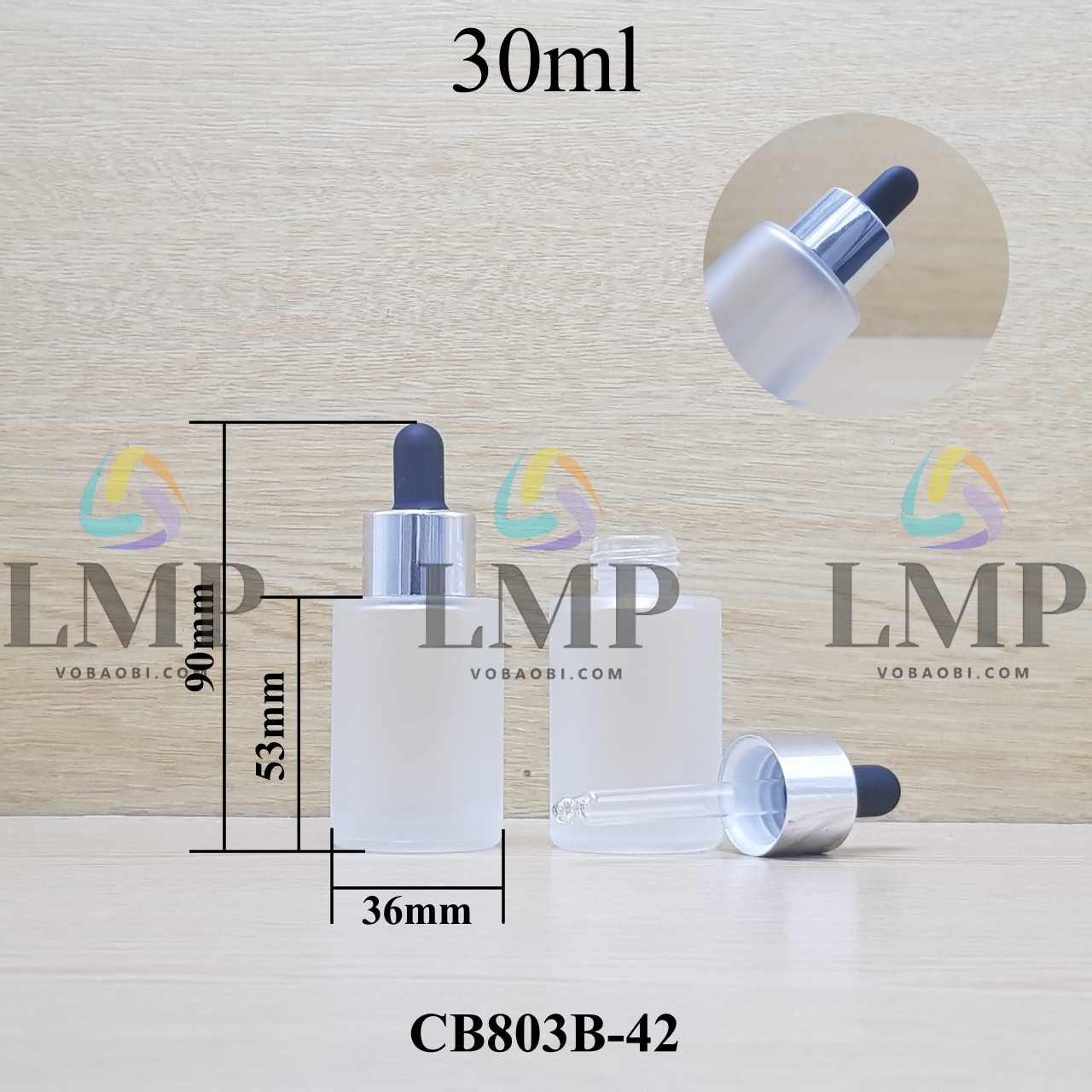Chai thủy tinh nắp bóp khoen nhôm
