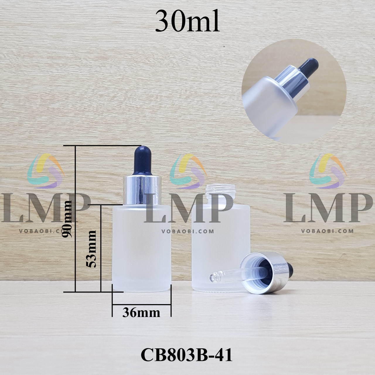 Chai thủy tinh nắp bóp khoen nhôm