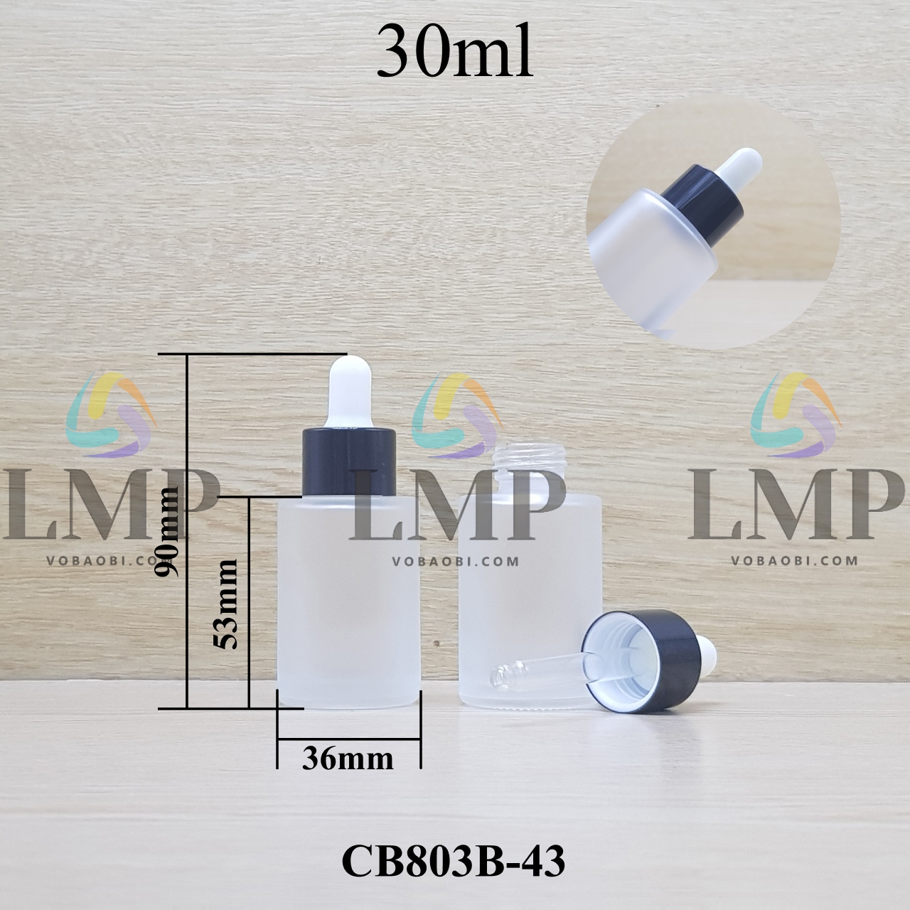 Chai thủy tinh nắp bóp khoen nhôm
