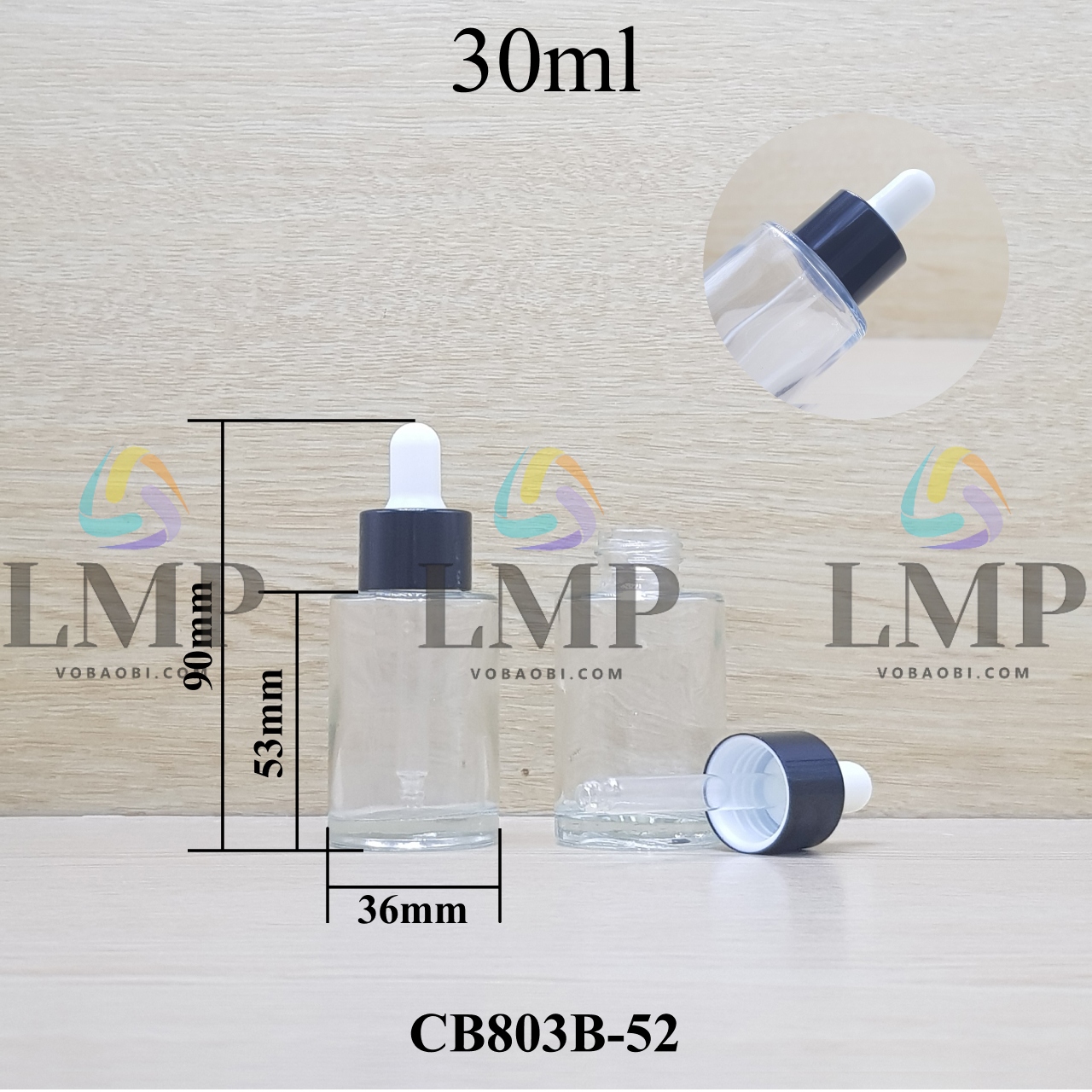 Chai thủy tinh nắp bóp khoen nhôm