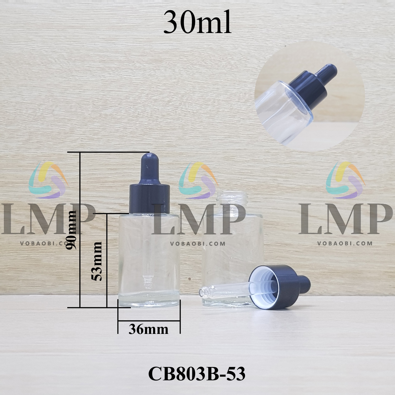 Chai thủy tinh nắp bóp khoen nhôm
