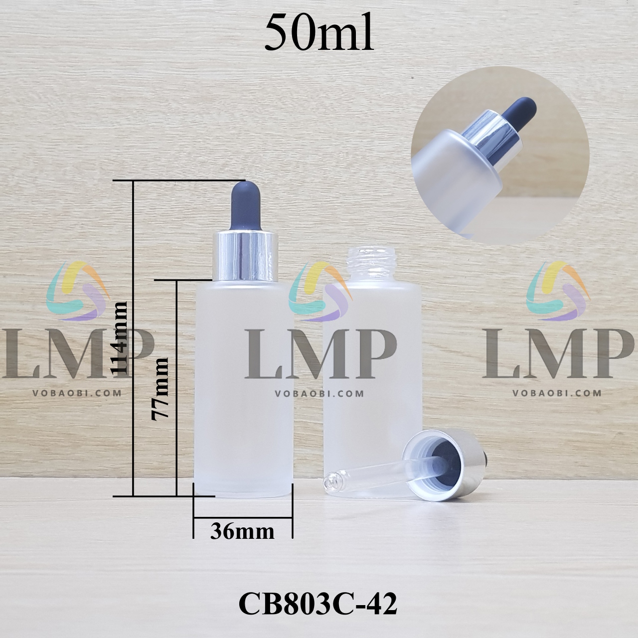 Chai thủy tinh nắp bóp khoen nhôm
