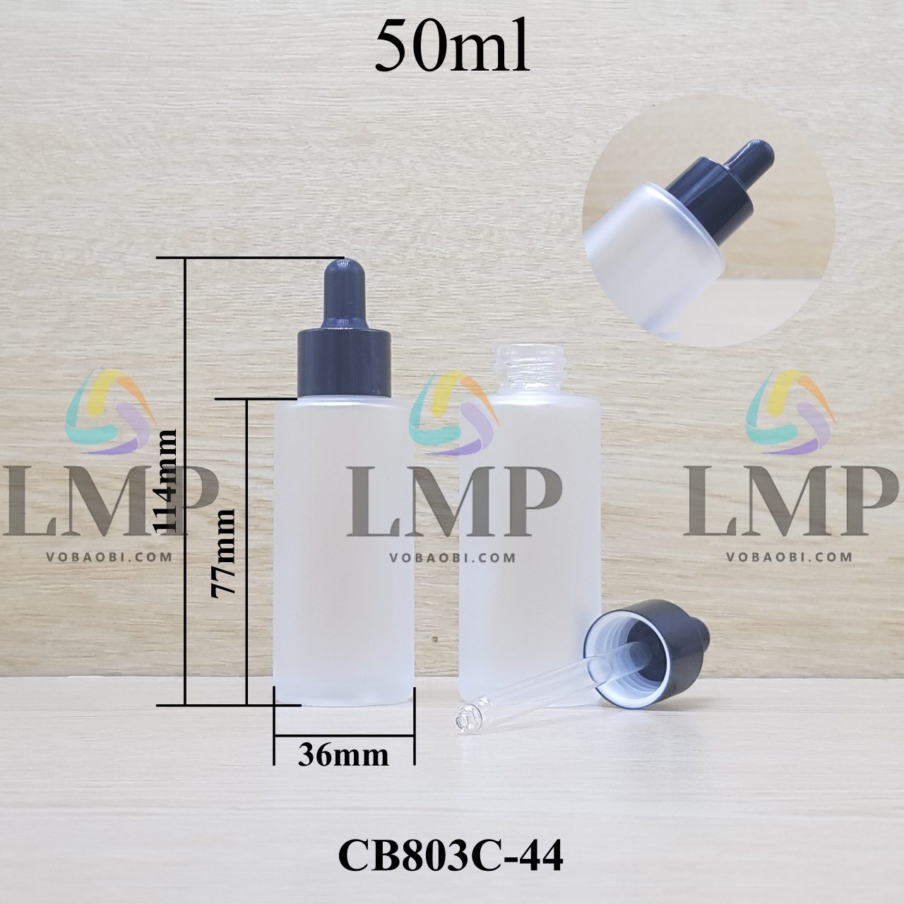 Chai thủy tinh nắp bóp khoen nhôm