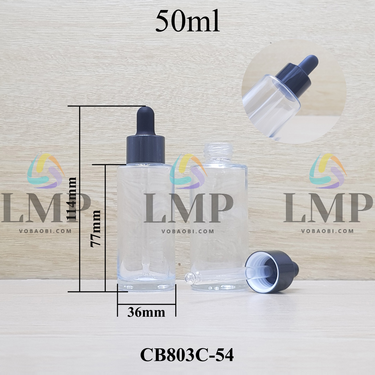 Chai thủy tinh nắp bóp khoen nhôm