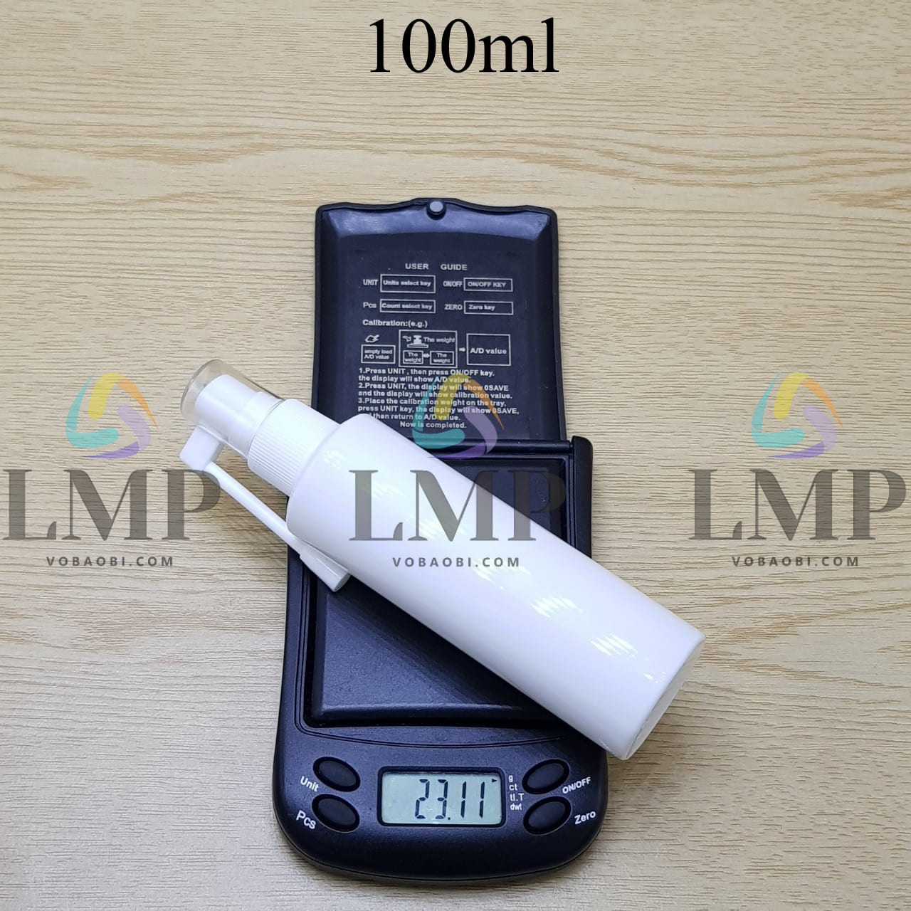 Chai PETG vai ngang đầu xịt mũi 360 độ