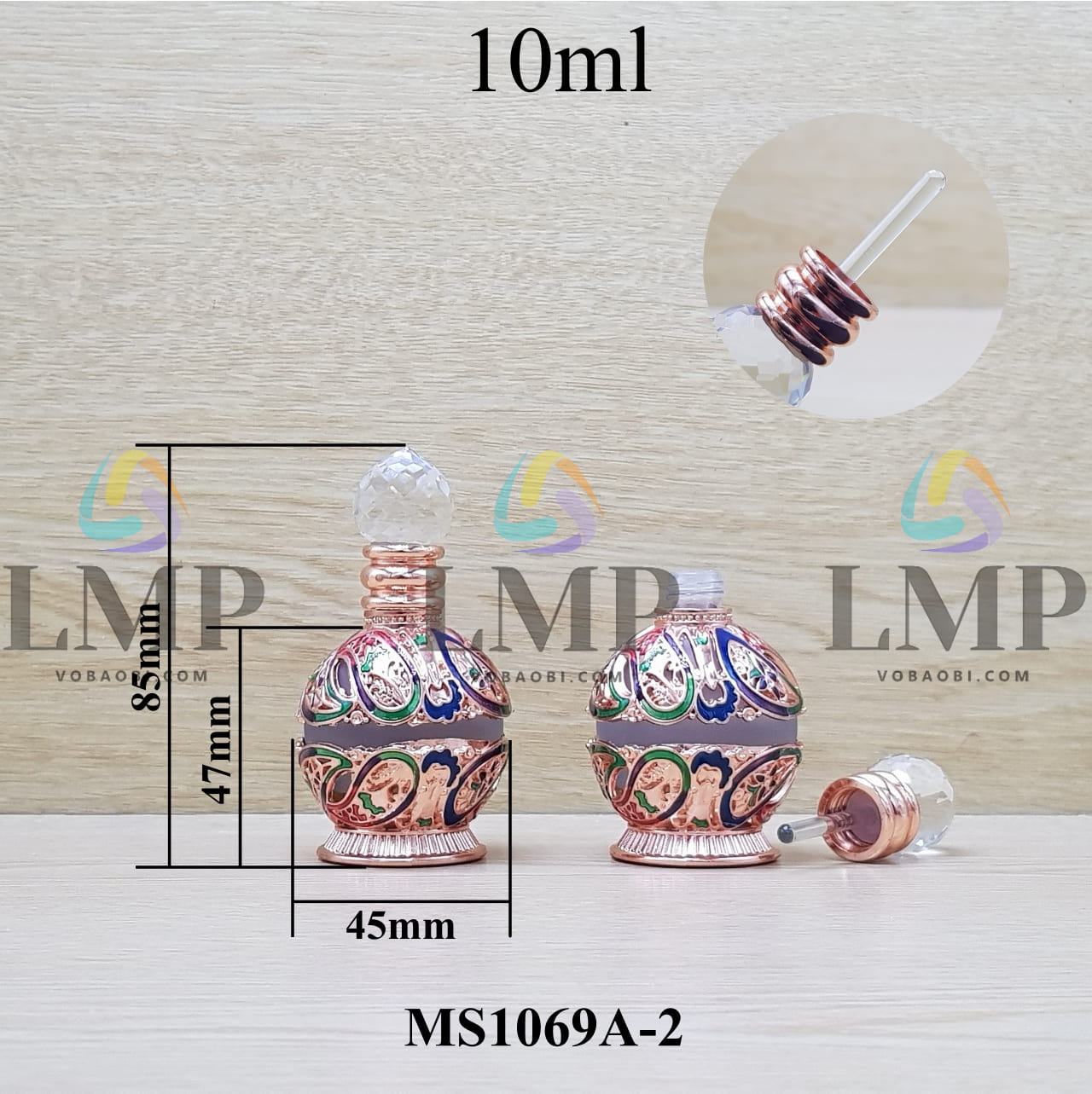 Chai Dubai tròn 10ml