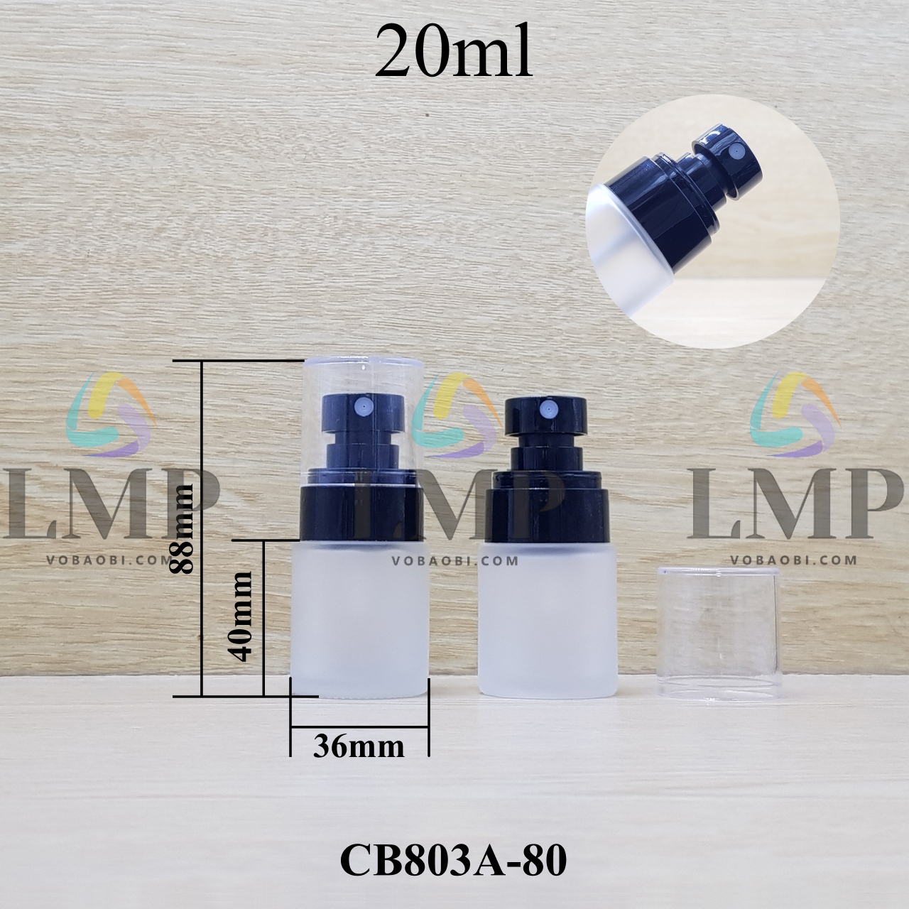 Chai thủy tinh đầu phun sương loại nhỏ