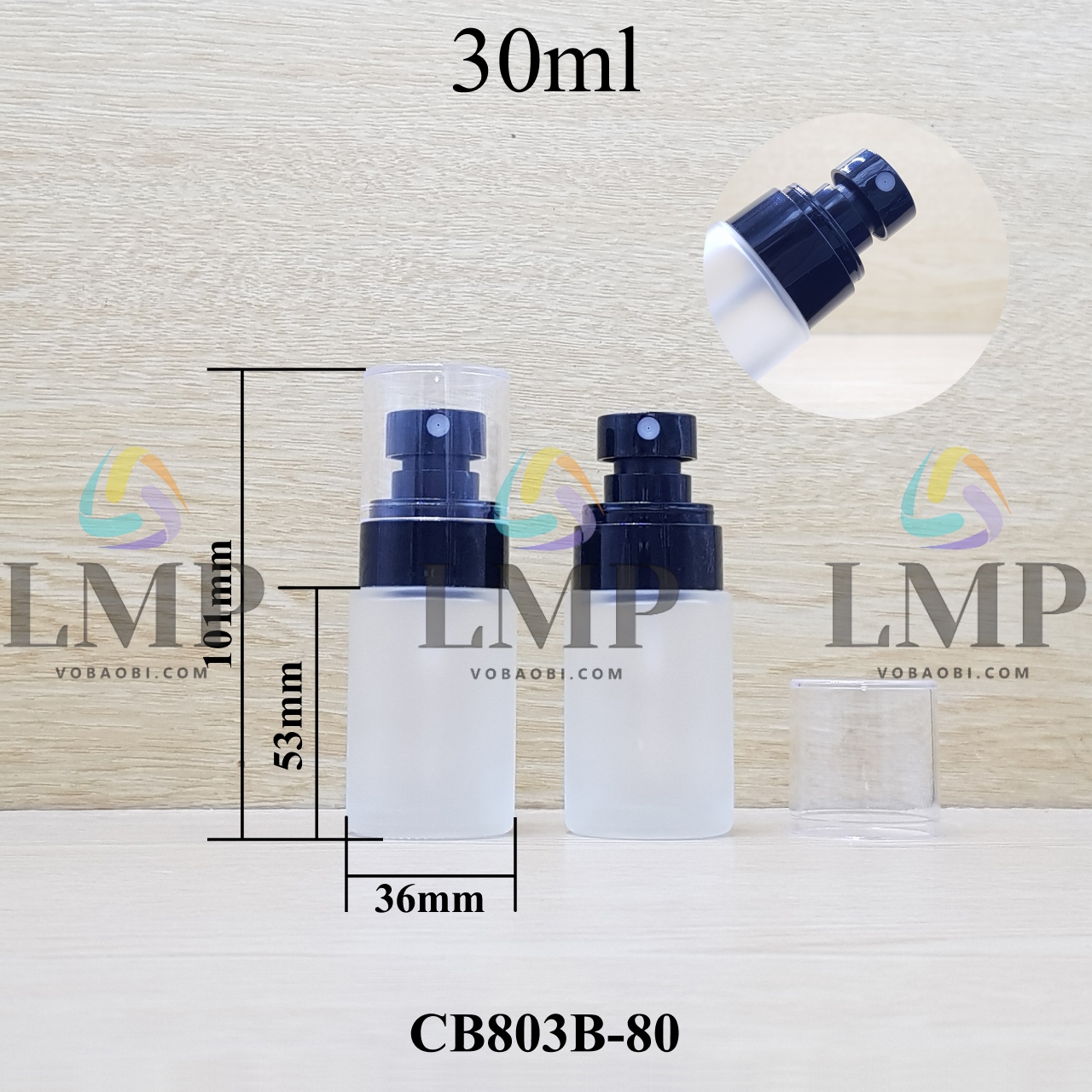 Chai thủy tinh đầu phun sương loại nhỏ
