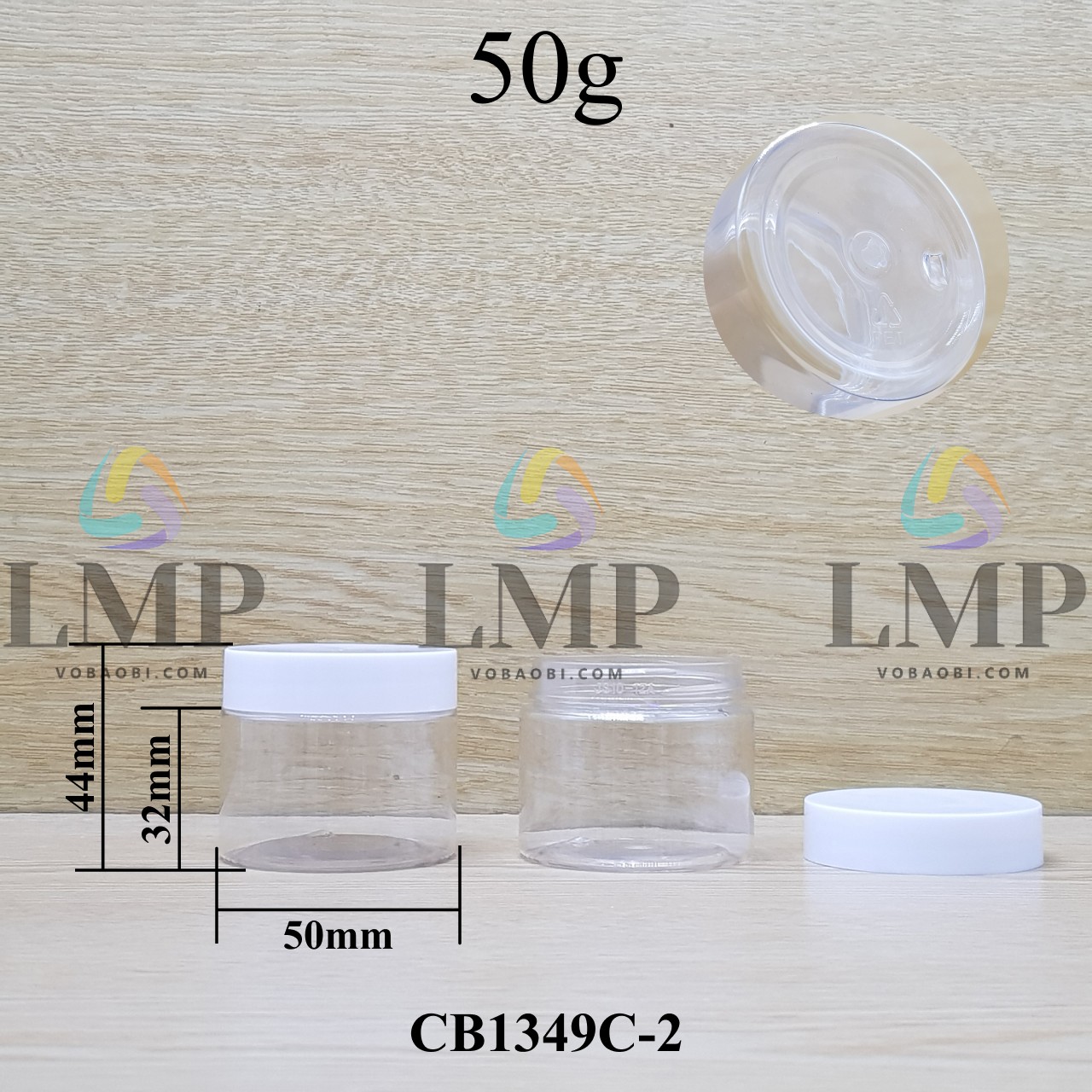 Hũ PET nắp nhựa 50g