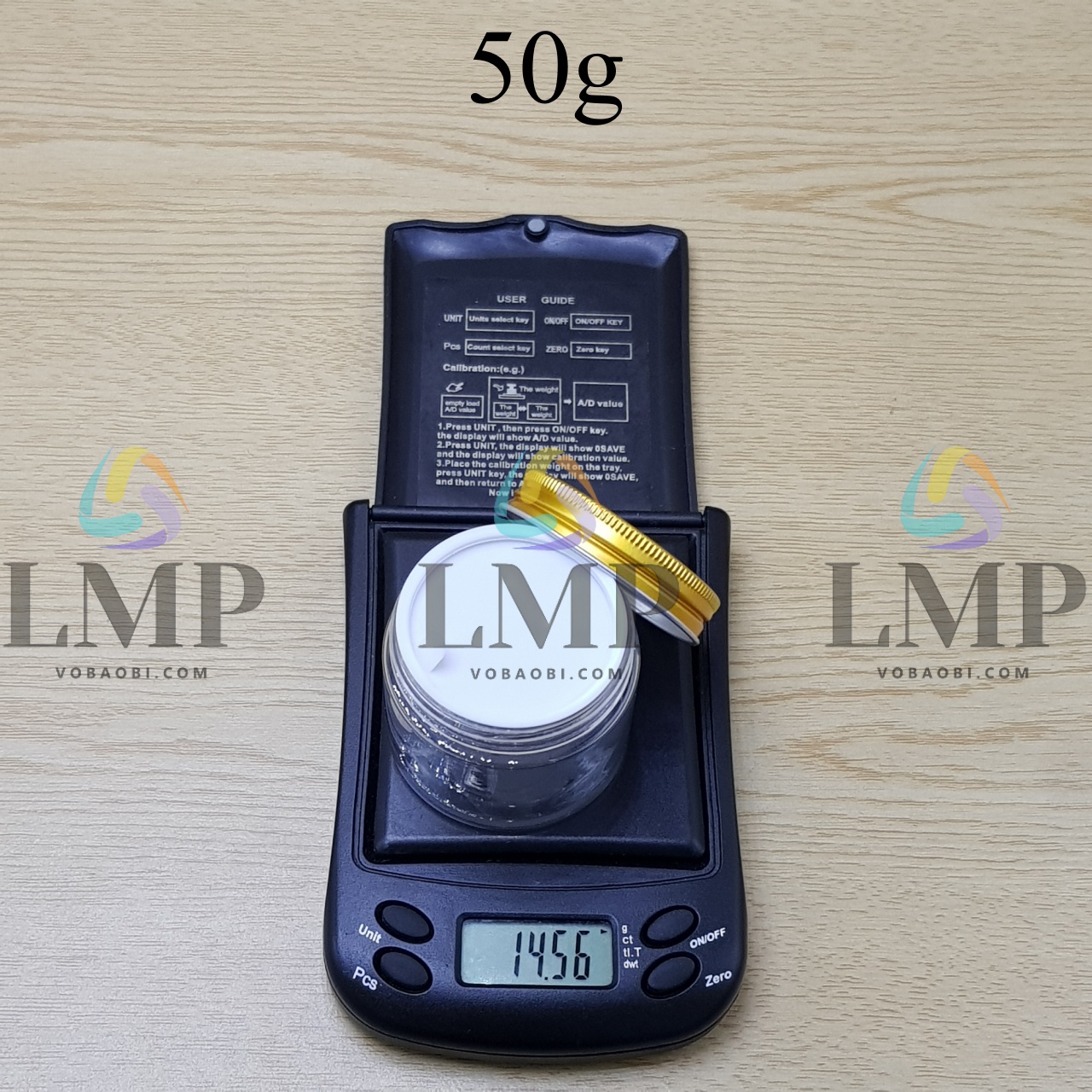 Hũ PET nắp nhôm 50g