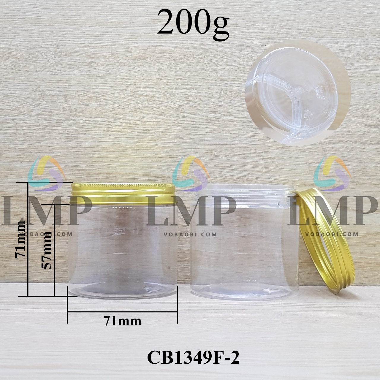 Hũ PET nắp nhôm 200g