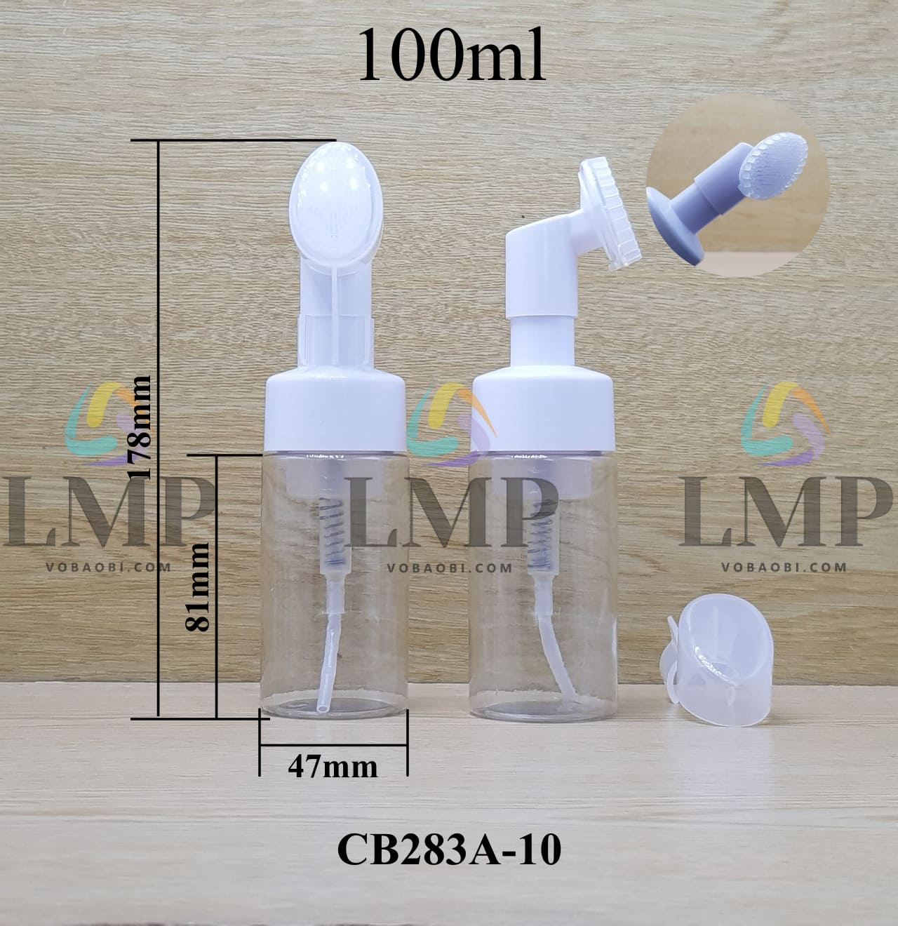 Chai tạo bọt đầu massage oval