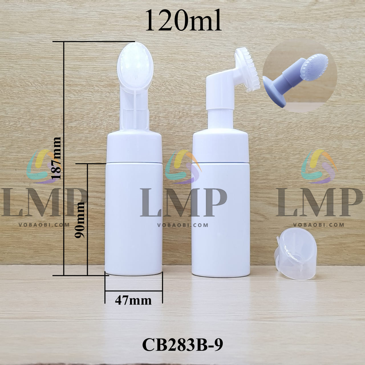 Chai tạo bọt đầu massage oval