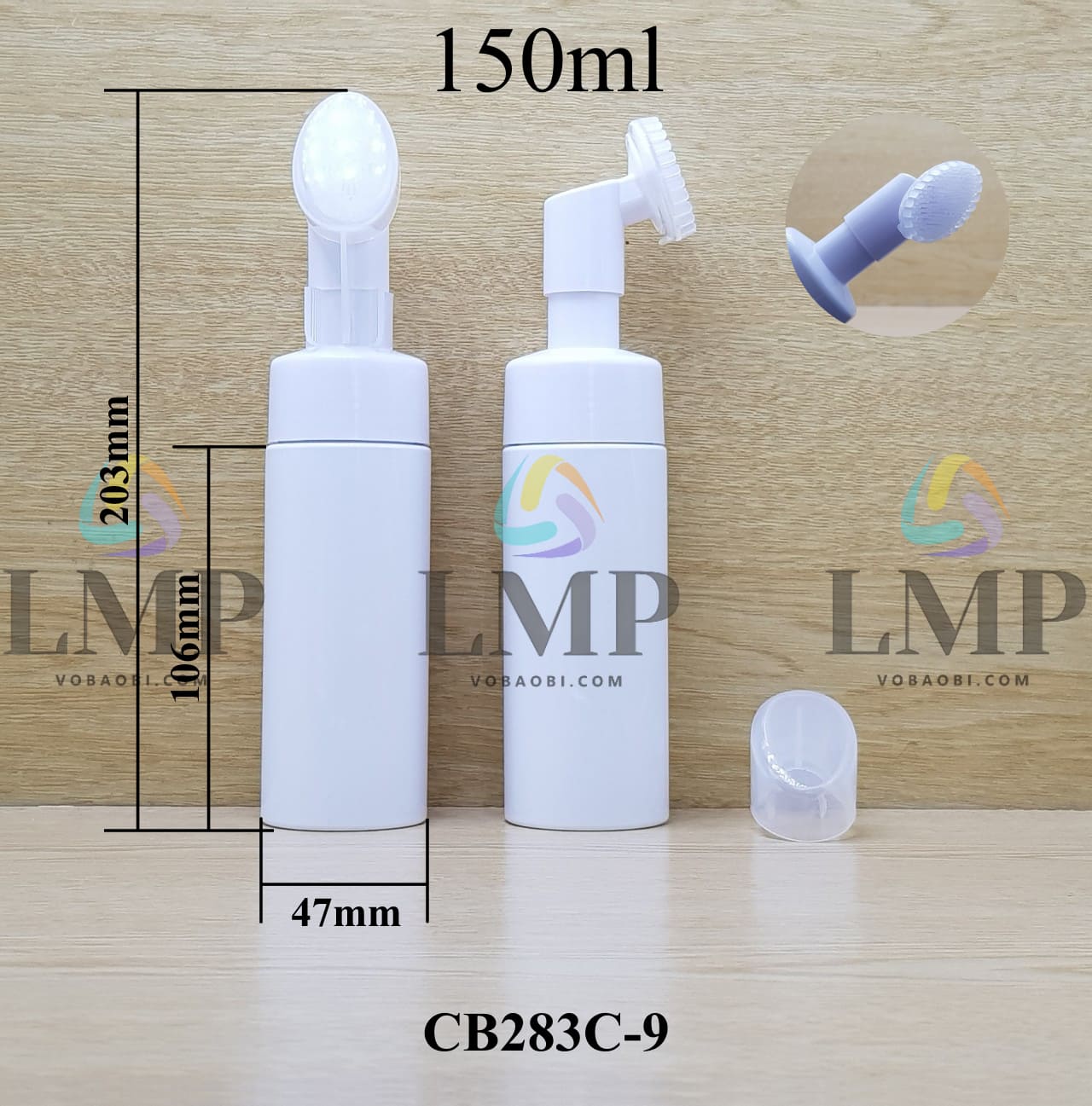 Chai tạo bọt đầu massage oval