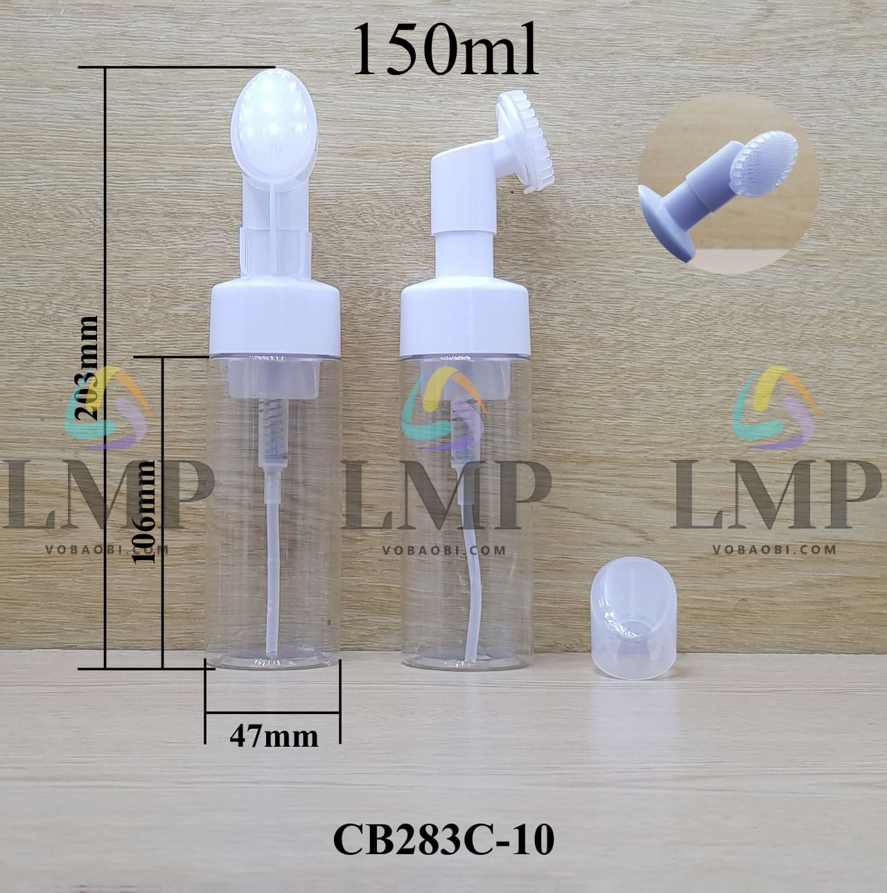 Chai tạo bọt đầu massage oval