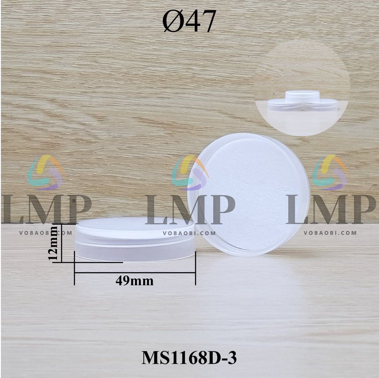 Nắp nhựa trơn Ø47