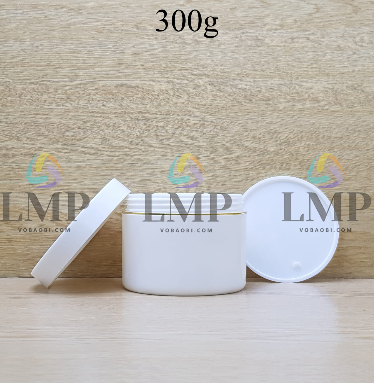 Hũ K300 viền vàng/bạc 300g
