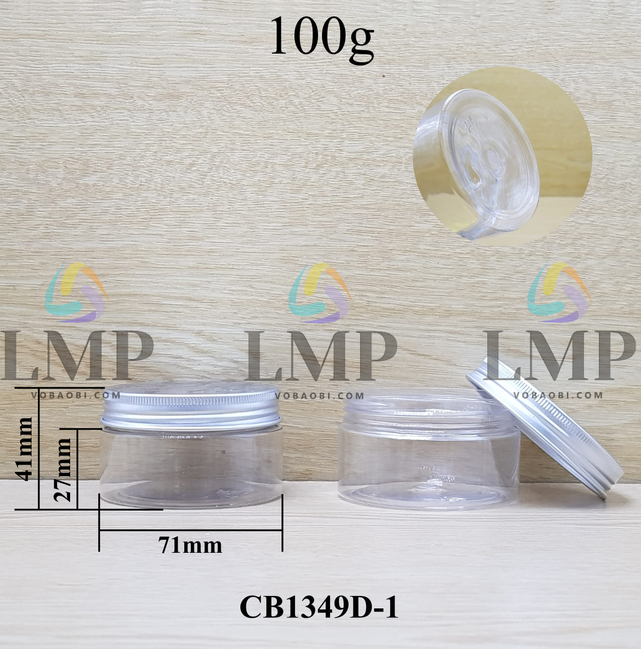 Hũ PET nắp nhôm 100g