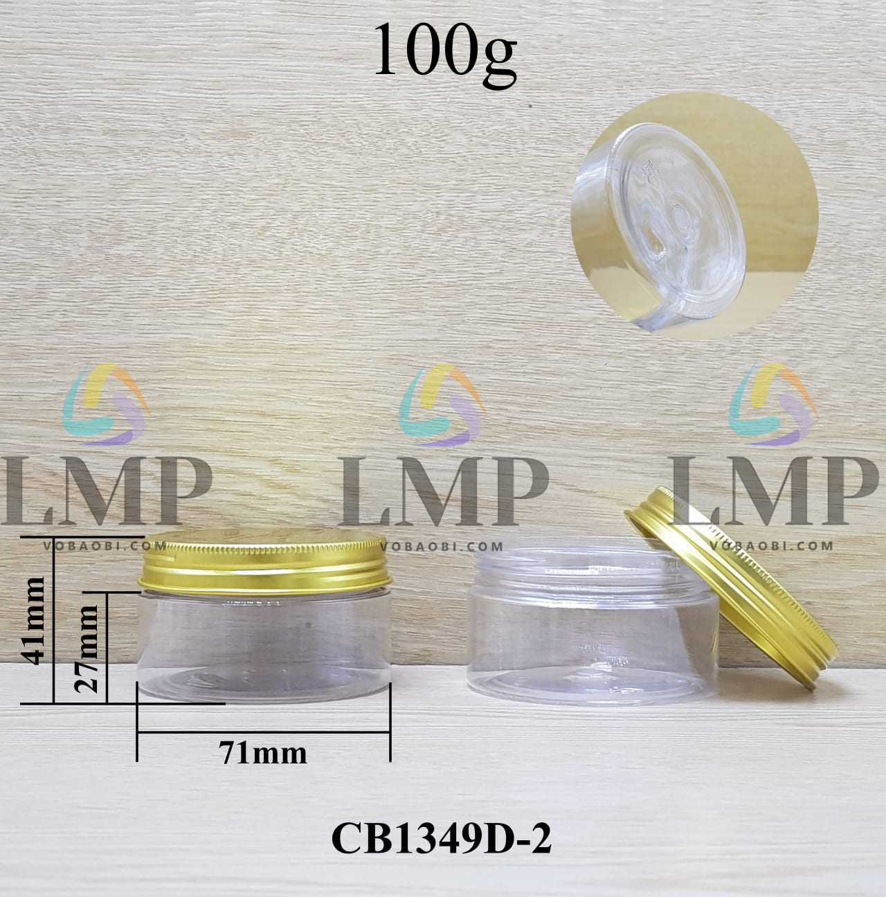 Hũ PET nắp nhôm 100g
