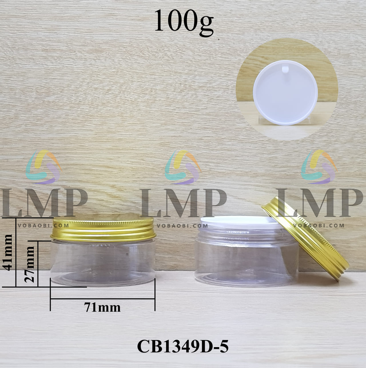 Hũ PET nắp nhôm 100g