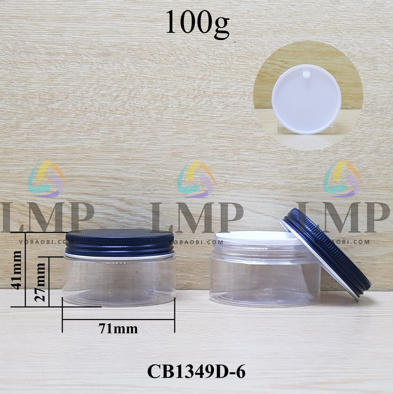 Hũ PET nắp nhôm 100g