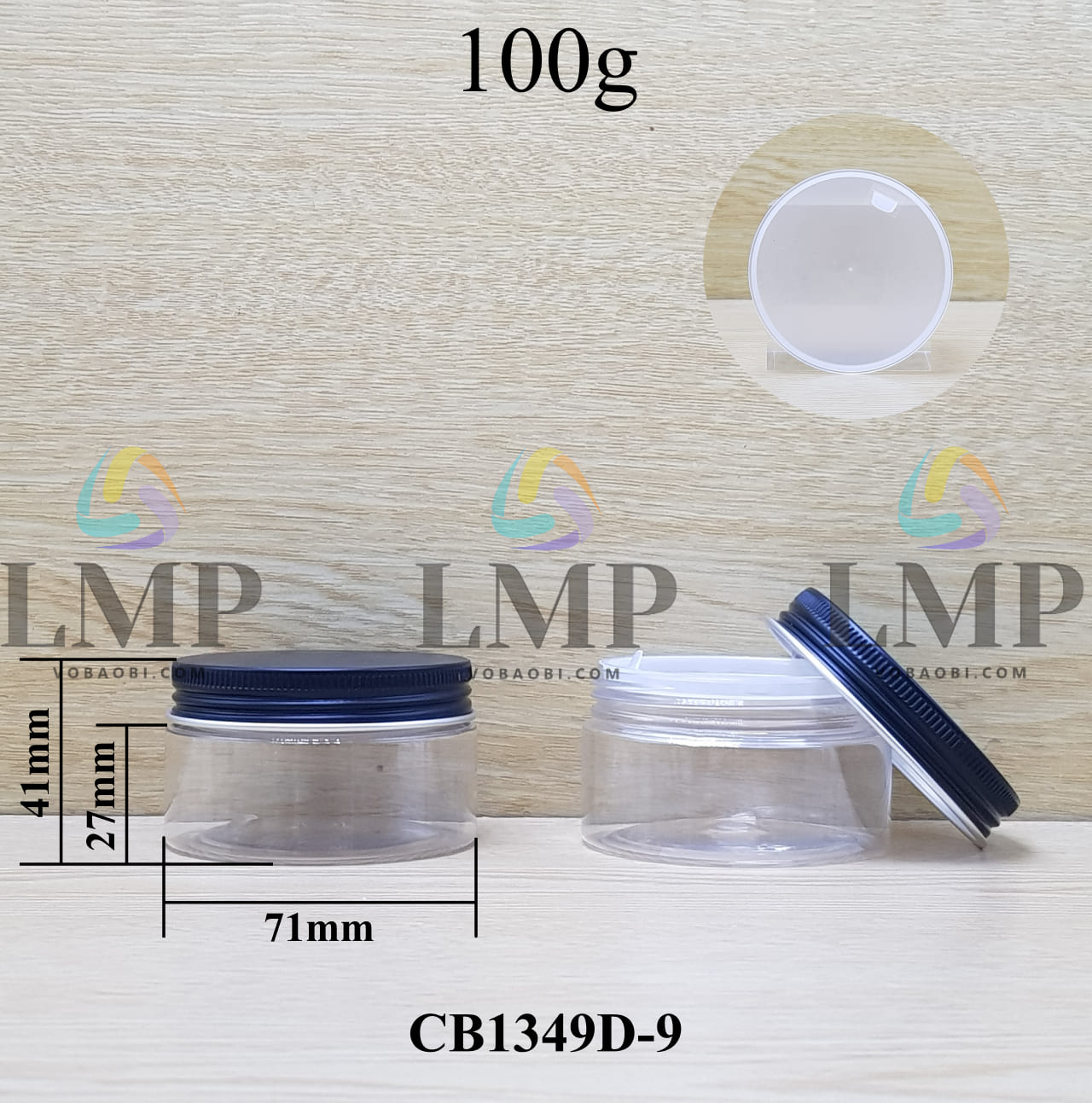 Hũ PET nắp nhôm 100g
