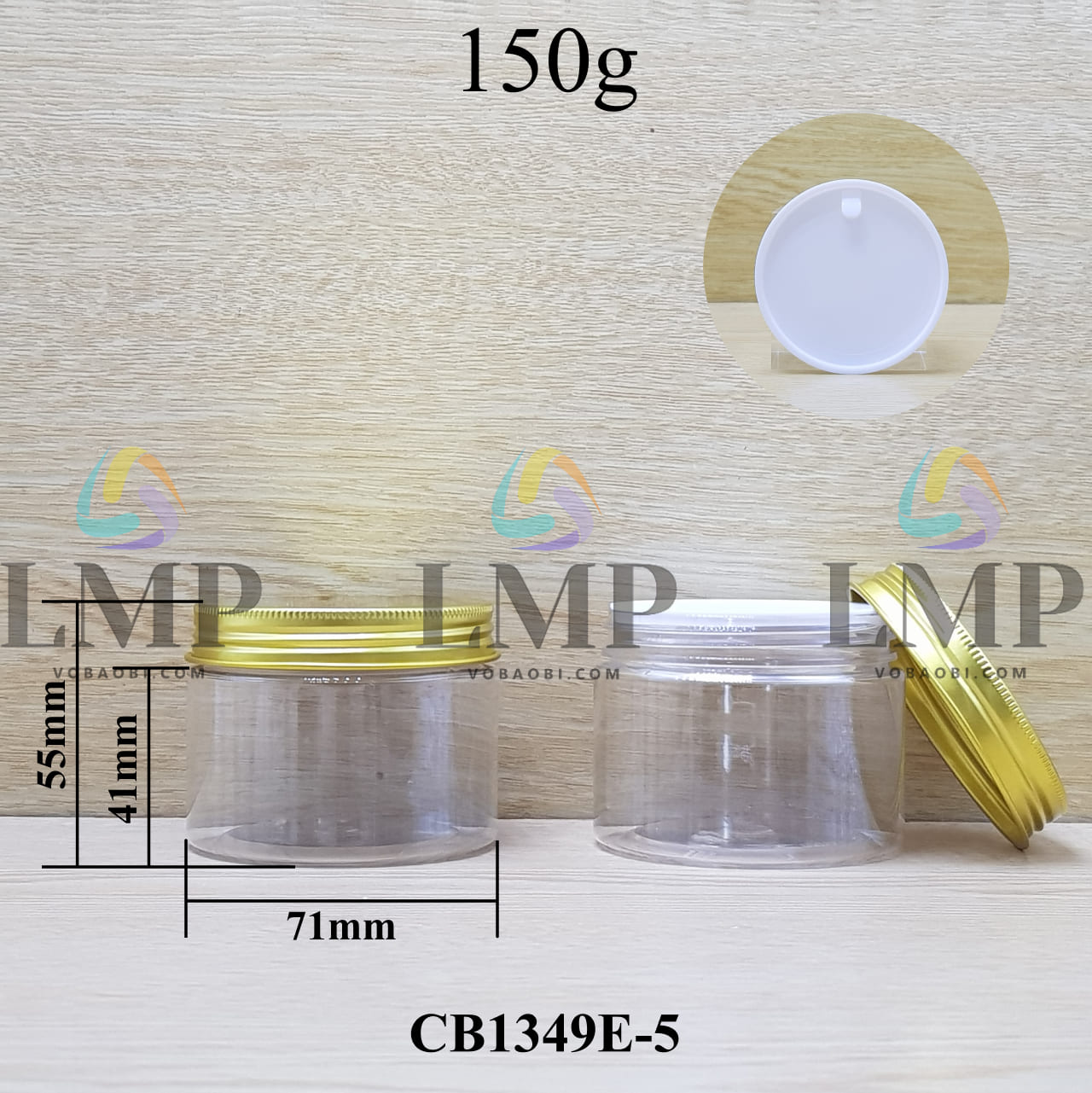 Hũ PET nắp nhôm 150g
