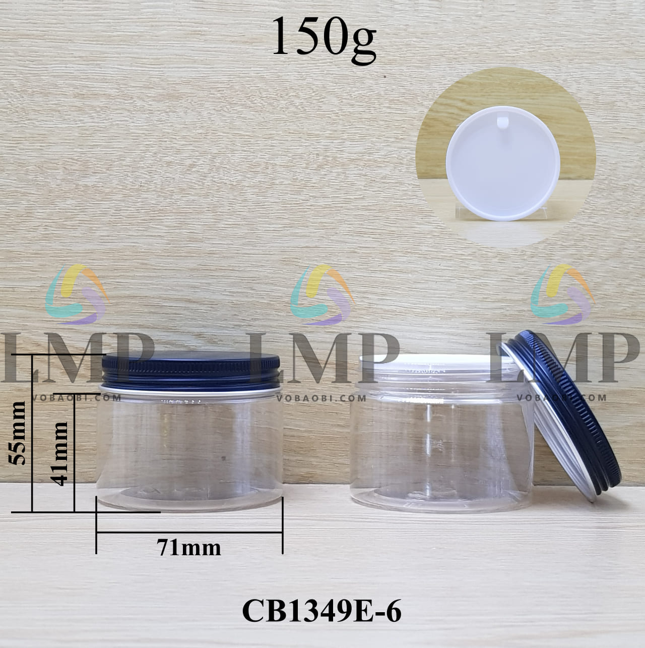 Hũ PET nắp nhôm 150g