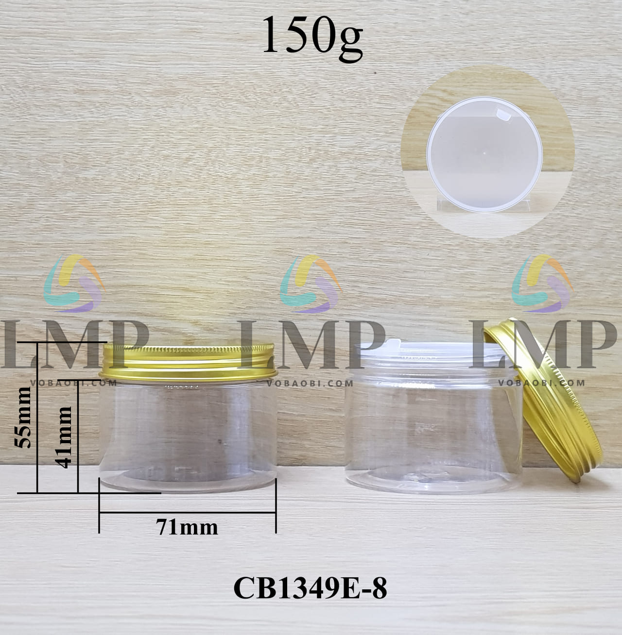 Hũ PET nắp nhôm 150g