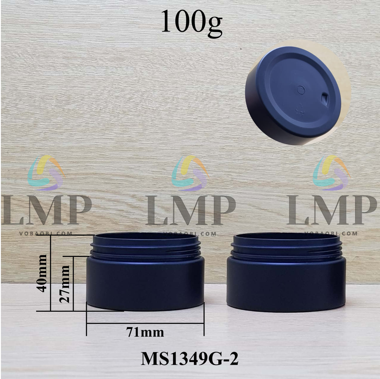 Thân hũ PET phun mờ 100g cổ Ø68