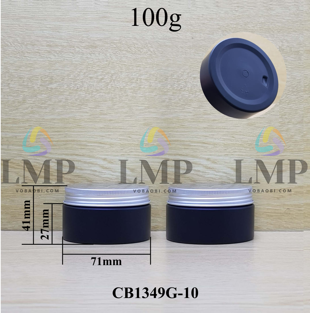 Hũ PET thân mờ nắp nhôm cuốn 100g