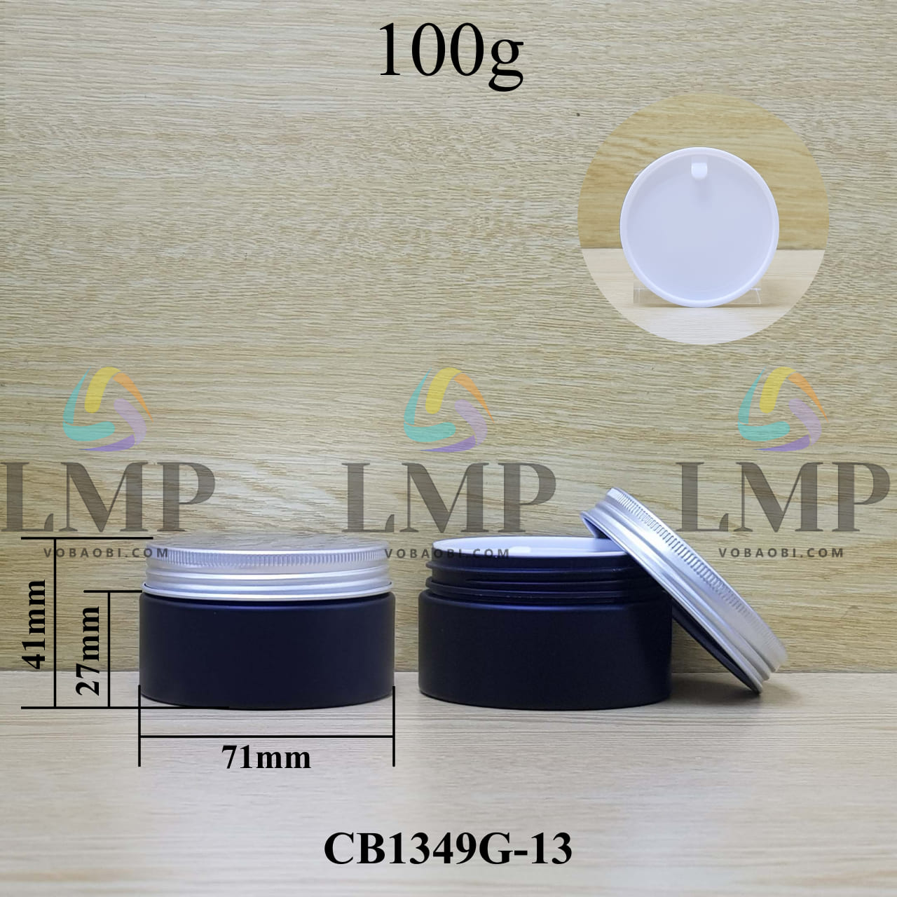 Hũ PET thân mờ nắp nhôm cuốn 100g