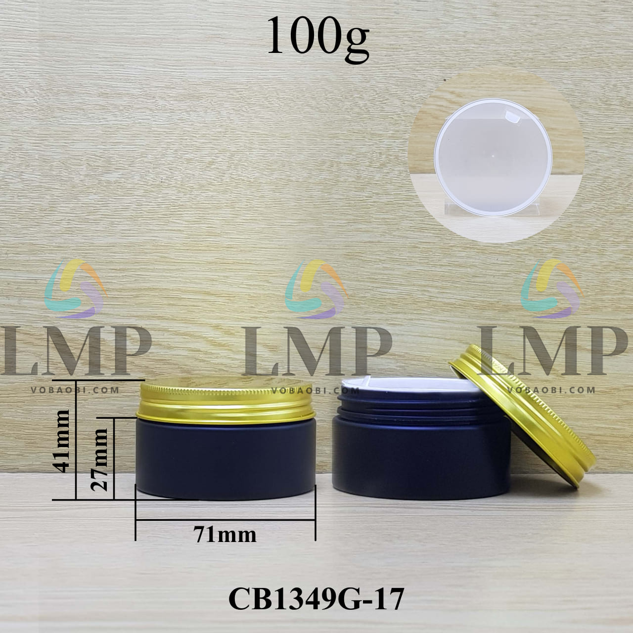Hũ PET thân mờ nắp nhôm cuốn 100g