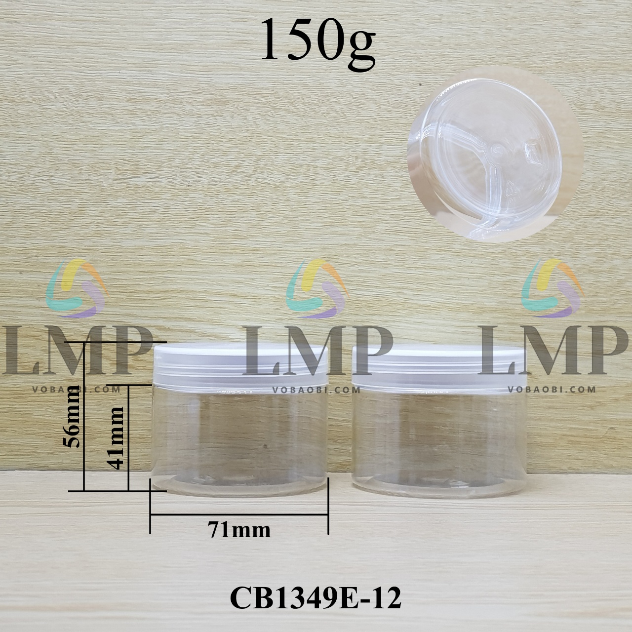 Hũ PET nắp nhựa 150g
