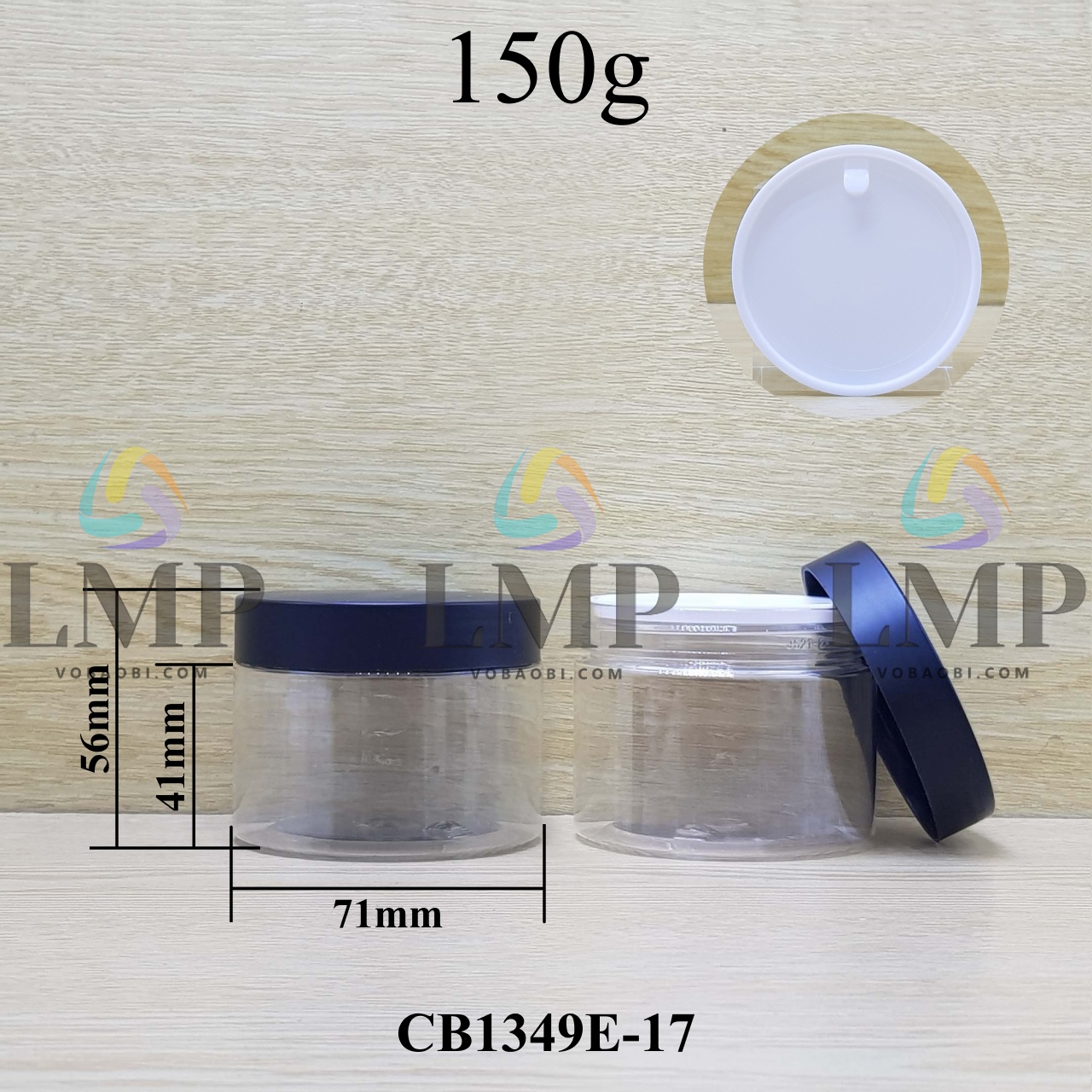 Hũ PET nắp nhựa 150g