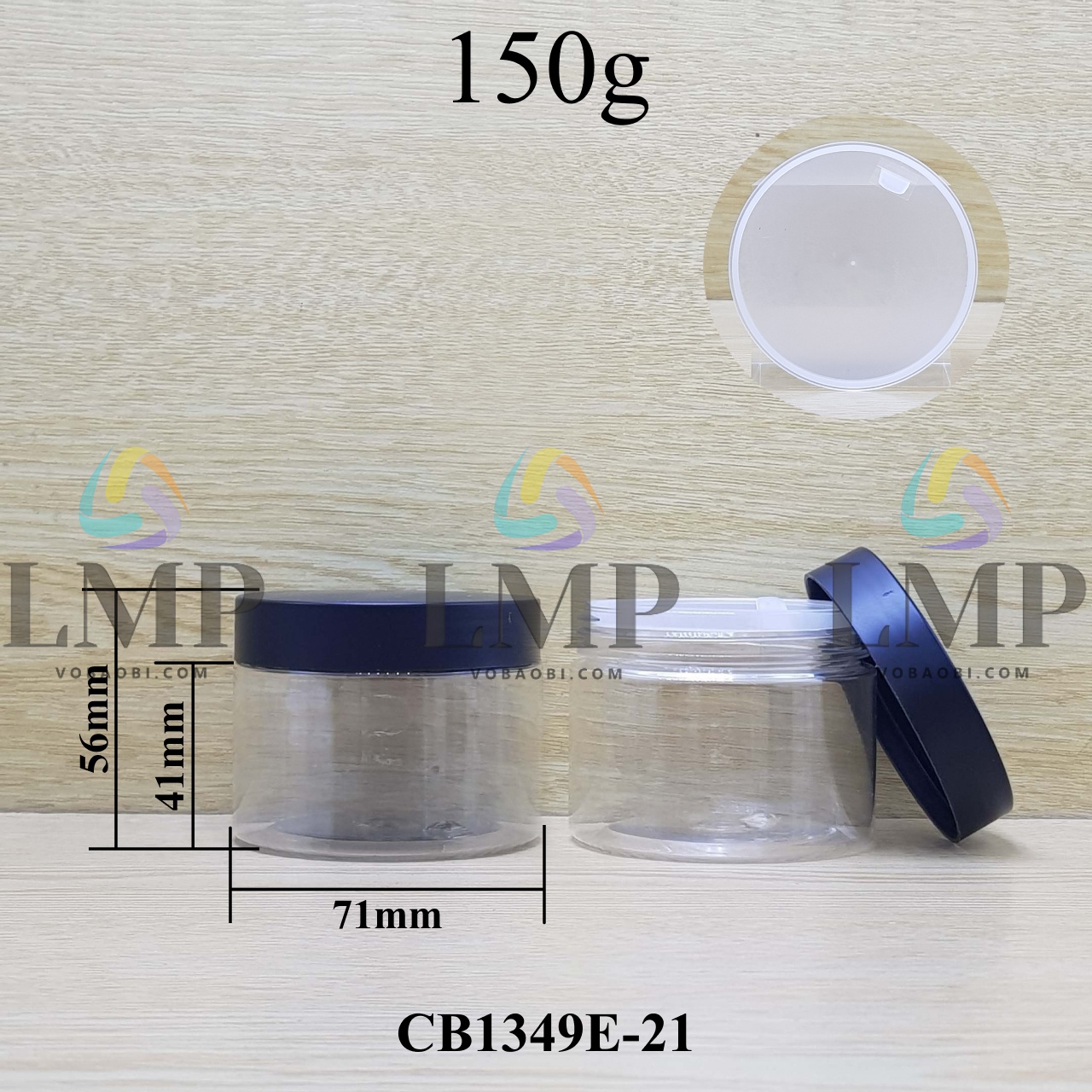 Hũ PET nắp nhựa 150g
