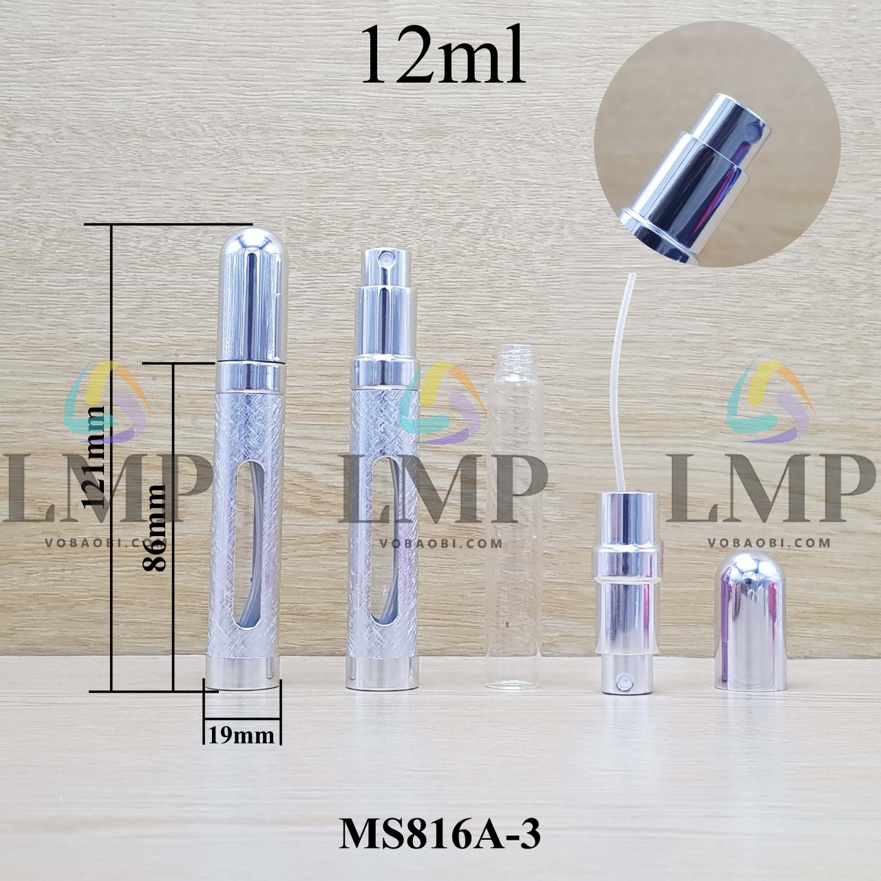 Chai nước hoa bộc nhôm 12ml