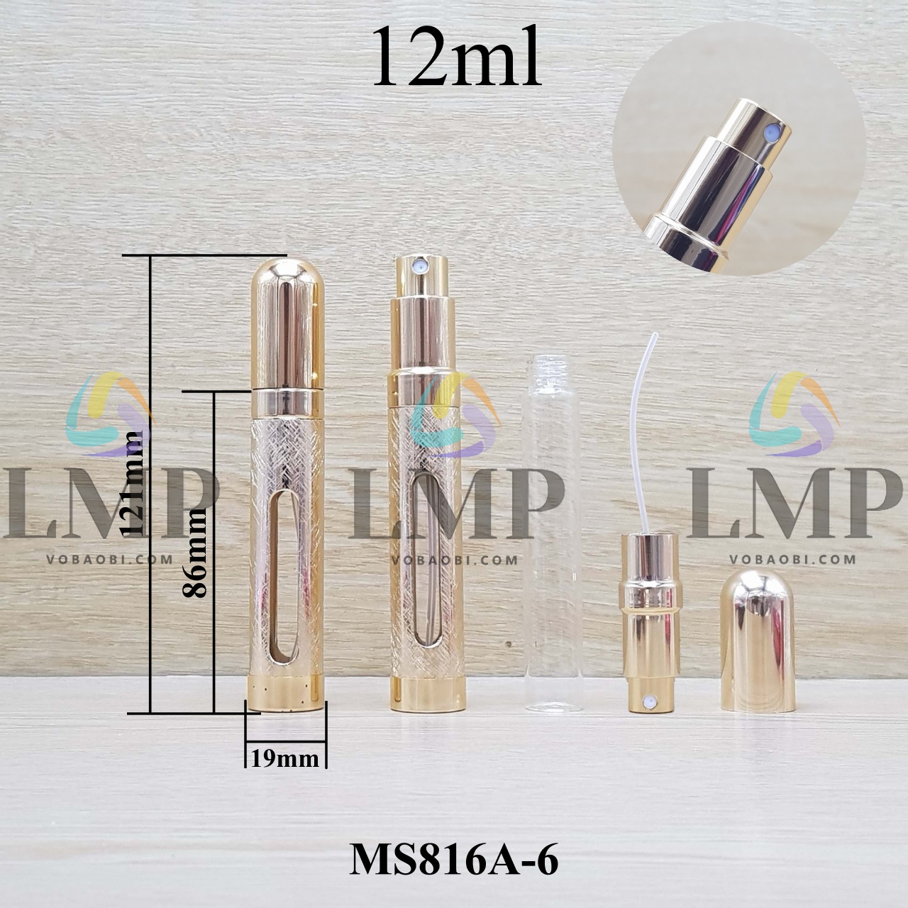 Chai nước hoa bộc nhôm 12ml