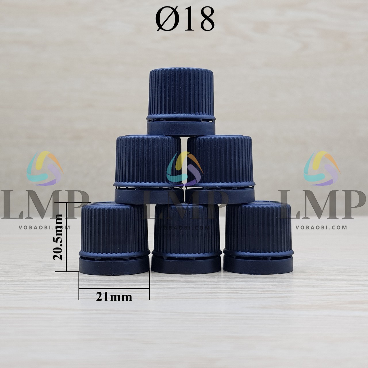 Nắp nhựa mỏng Ø18 ( ko kèm nút chặn )