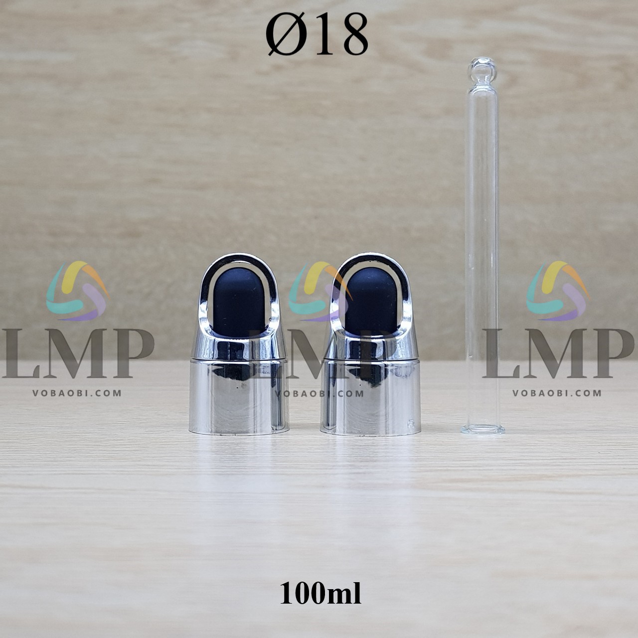 Nắp bóp quai xách Ø18 ( kèm ống thủy tinh )