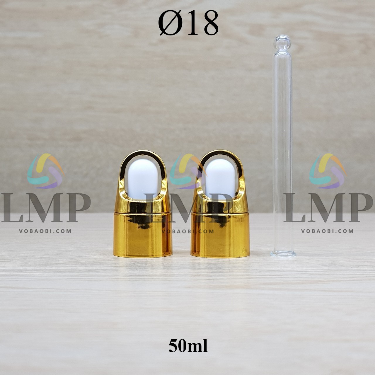 Nắp bóp quai xách Ø18 ( kèm ống thủy tinh )