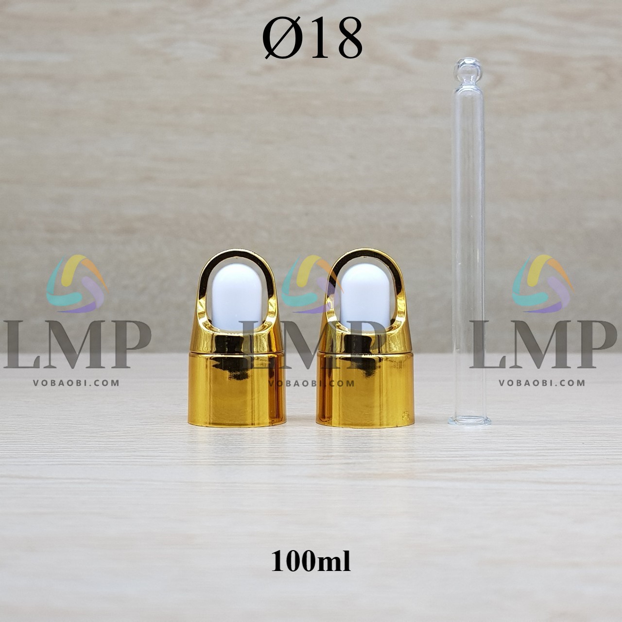 Nắp bóp quai xách Ø18 ( kèm ống thủy tinh )