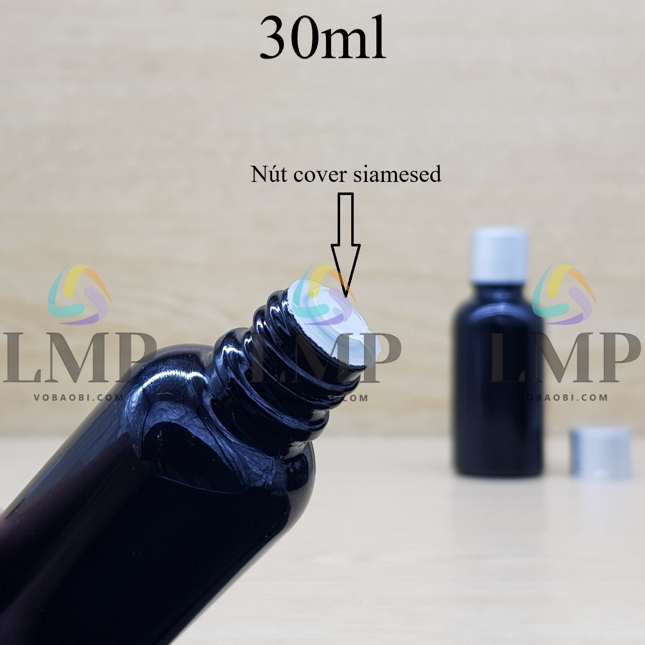 Chai tinh dầu nắp xi 2 viền 30ml