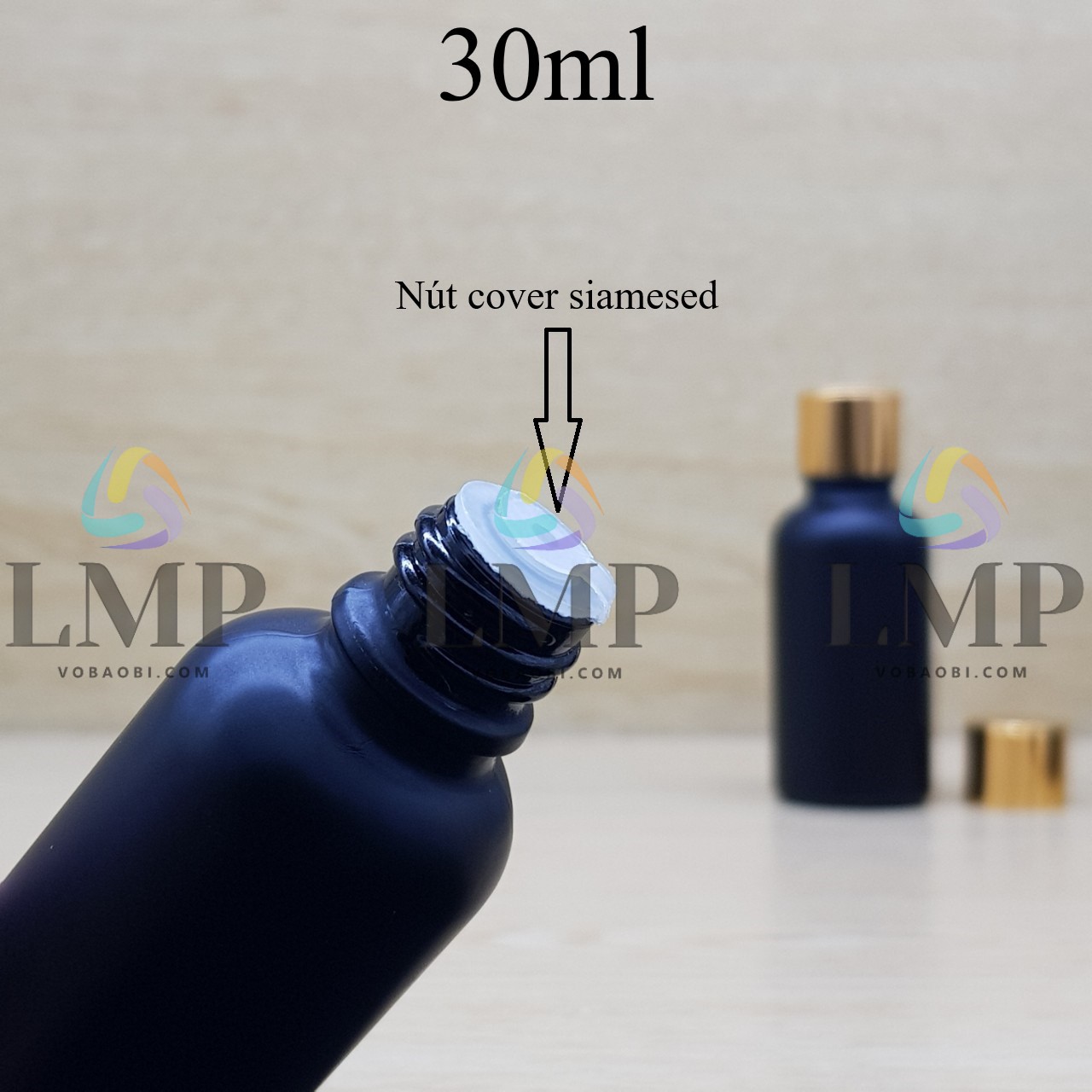 Chai tinh dầu phun mờ nắp xi KO viền 30ml