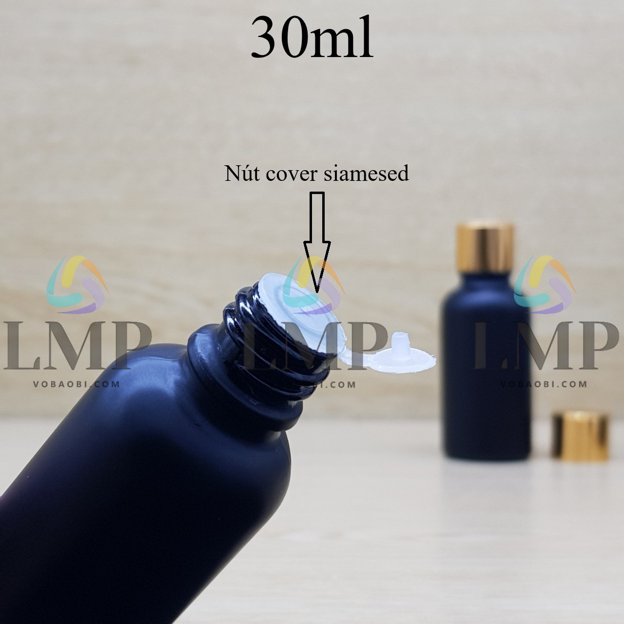 Chai tinh dầu phun mờ nắp xi KO viền 30ml